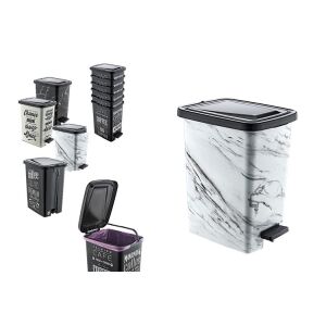 SZEMETES PEDÁLOS DEKOROS SLIM 15L S111-1 1DB