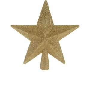 (Kar) Karácsonyi Csúcsdísz Csillag Arany 19cm Caa691380 1db