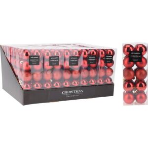 (KAR) KARÁCSONYFADÍSZ GÖMB PIROS 40MM CAN300520 20DB 113092276 - Karácsonyfadísz