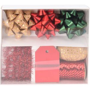 (KAR) KARÁCSONYI CSOMAGOLÓ MASNI SZETT SZÍNES 7DB-OS ATC402850 1DB