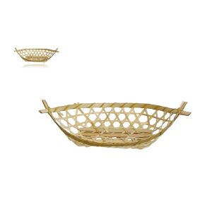 KOSÁR BAMBUSZ LUKACSOS CSÓNAK NATÚR 8-85/N 25/27X12XH4/11CM 1DB