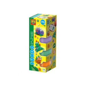 SES FunDo Clay - Dinó gyurmaszett csomagolása, dinoszaurusz modellekkel - SES Creative