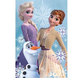 Pătură polar Disney Frozen Olaf, Elsa și Anna 100x150cm - Homyl