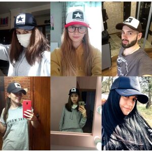 Neoprén baseballsapka Star Motif mesh habanyaggal, egy méret, kerülete 50-60 cm