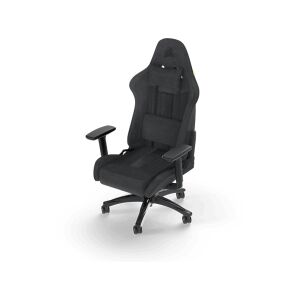 Herná stolička Corsair TC100 RELAXED, čierna látka, pohľad z uhla - Nábytok
