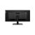 Vollständige Rückansicht des Lenovo ThinkVision P34w-20 34-Zoll Curved Monitors
