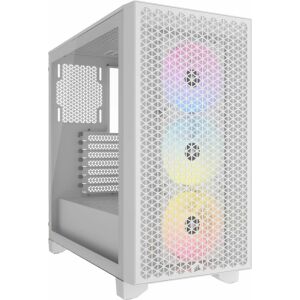 CORSAIR 3000D RGB Fehér PC Ház RGB Ventilátorokkal - Corsair