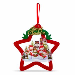 LED-es ablakdekor - melegfehér LED - csillag, hóember - tapadókorongos (58977B) 113109620 - Szezonális dekoráció