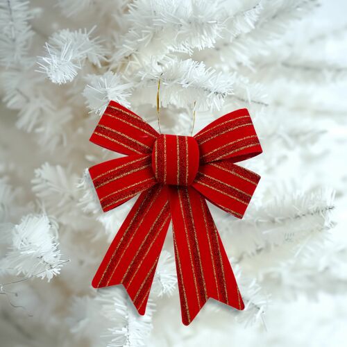 Masni dekoráció - glitteres, piros - 18 x 25 cm (58958) 113109774