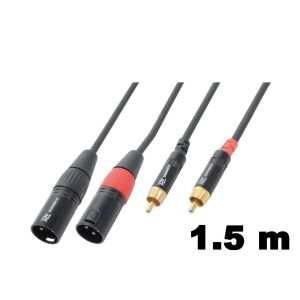 PD Connex CX66-1,5 sztereo jelkábel (2x XLR papa &#8211; 2x RCA) &#8211; (1,5 m) 113117412 - PD Connex