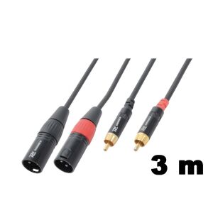 PD Connex CX66-3 sztereo jelkábel (2x XLR papa &#8211; 2x RCA) &#8211; (3 m) 113117413 - PD Connex