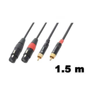 PD Connex CX68-1,5 sztereo jelkábel (2x XLR mama &#8211; 2x RCA papa) &#8211; (1,5 m) 113117415 - PD Connex