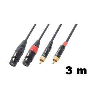 PD Connex CX68-3 sztereo jelkábel (2x XLR mama &#8211; 2x RCA papa) &#8211; (3 m) 113117417 - PD Connex