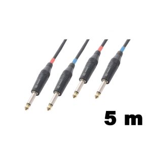 PD Connex CX72-5 sztereo jelkábel (2×6,3 mm Jack &#8211; 2×6,3 mm Jack) &#8211; (5 m) 113117419 - Hangszóró kábel