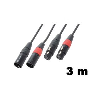 PD Connex CX60-3 sztereo jelkábel (2x XLR mama &#8211; 2x XLR papa) &#8211; (3 m) 113117423 - PD Connex