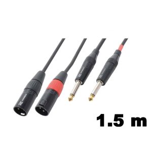 PD Connex CX64-1,5 sztereo jelkábel (2x XLR papa &#8211; 2×6,3 mm Jack) &#8211; (1,5 m) 113117427 - PD Connex