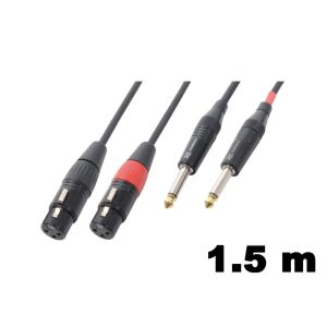 PD Connex CX62-1,5 sztereo jelkábel (2x XLR mama &#8211; 2×6,3 mm Jack) &#8211; (1,5 m) 113117429 - PD Connex