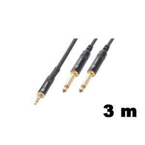 PD Connex CX86-3 sztereo jelkábel (3,5 mm Jack &#8211; 2×6,3 mm Jack) &#8211; (3 m) 113117446 - Hangszóró kábel