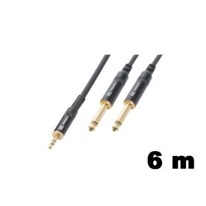 PD Connex CX86-6 sztereo jelkábel (3,5 mm Jack &#8211; 2×6,3 mm Jack) &#8211; (6 m) 113117447 - Hangszóró kábel