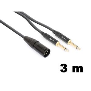 PD Connex CX56-3 sztereo jelkábel (XLR papa &#8211; 2×6,3 mm Jack) &#8211; (3 m) 113117449 - PD Connex