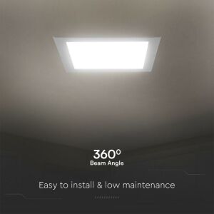 V-TAC PRO süllyeszthető, műanyag, szögletes LED panel 12W, természetes fehér - SKU 104841 113121297 - LED panel