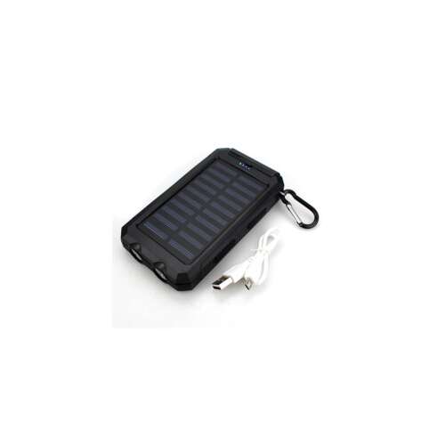 Solar rásegítésű powerbank - 20000 mah - fekete színű / ZMR-OT-9