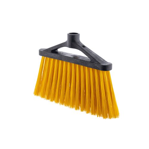 Felix plastic broom head for indoor use, angled view