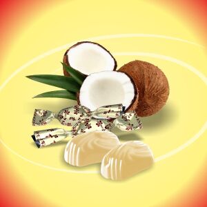 Chocofive Kókuszos, mandulás krémmel töltött szaloncukor 5 kg 113151210 - Élelmiszer & Ital