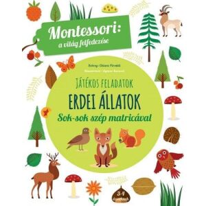 Erdei állatok - A világ felfedezése Montessori gyermekkönyv borító erdei állatokkal - Természettudomány
