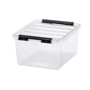 Műanyag tárolódoboz, 2 liter, fekete fogantyúkkal, SMARTSTORE "Classic 2", átlátszó 122868028 - SMARTSTORE