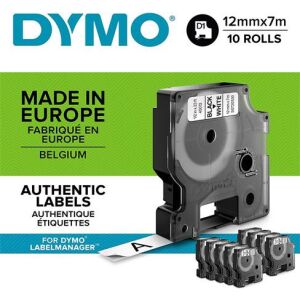 DYMO D1 12mm x 7m Fehér-fekete feliratozószalag kazetta - Dymo