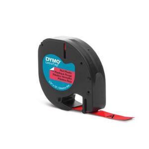 Banda roșie DYMO LetraTag, 12mm - Dymo Mașini de etichetat și benzi