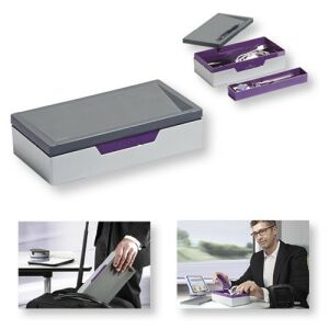 Durable Varicolor szürke és lila rendszerező doboz irodaszerekhez és kábelekhez - Durable