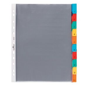 Durable A4 10 részes színes PP elválasztólap - Durable