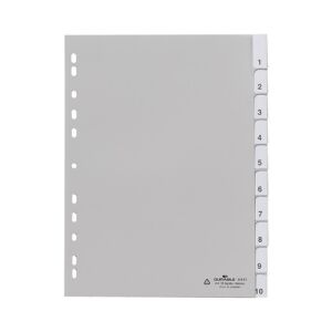 Elválasztólap PP Durable A/4 1-10-ig szürke 122955183 - Durable