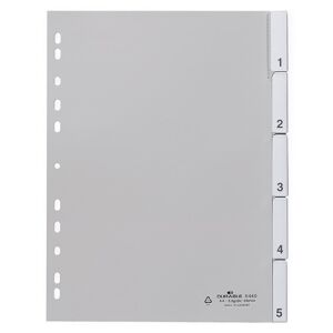 Durable A4 Szürke Elválasztólap 1-5 - Durable