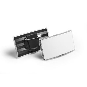 Névkitűző Durable Convex akril, kombi klippel 40x75 mm 122957132 - Durable