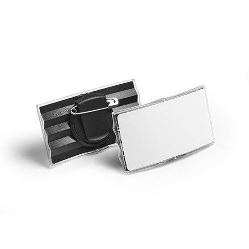 Névkitűző Durable Convex akril, kombi klippel 40x75 mm 122957132