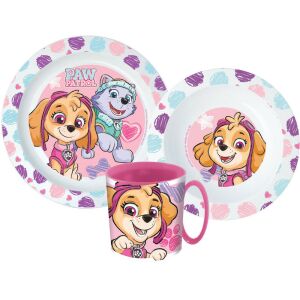 Zestaw naczyń Paw Patrol Sketch z kubkiem, talerzem i miską - Mancs Őrjárat