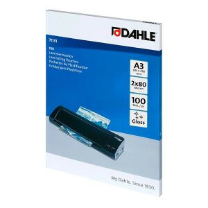 DAHLE 71131 A3 Lamináló fólia, 80 mikron, 100 darabos csomag, fényes - Dahle