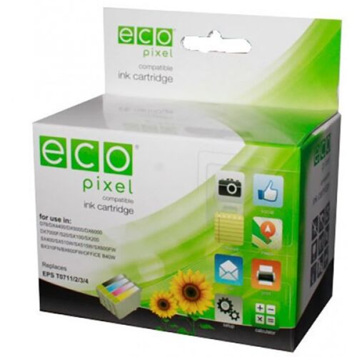 ECOPIXEL CC656AE No.901XL kompatibilis tintapatron HP nyomtatókhoz, színes, 15ml