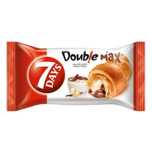 7DAYS Double Max kakaós és vaníliás töltelékű croissant, 80g - 7DAYS