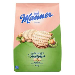 Töltött ostya MANNER Törtchen mogyorós 400g 122973460 - Ostya & Nápolyi