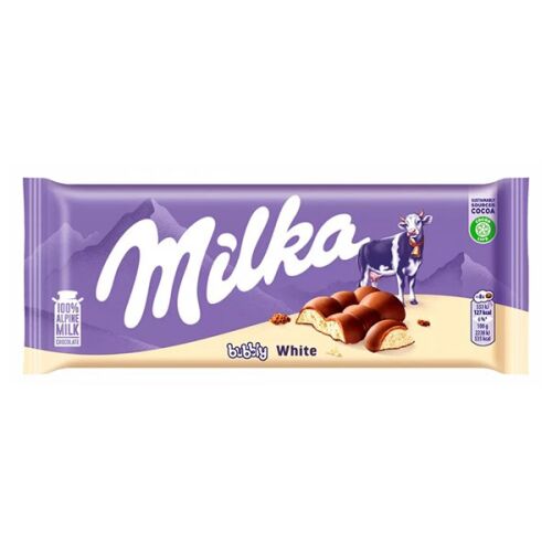 MILKA Bubbly White fehércsokoládé, 95g