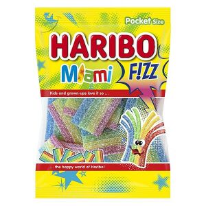 Haribo Miami Fizz gumicukor, 85g-os zseb méretű csomag - Cukorka