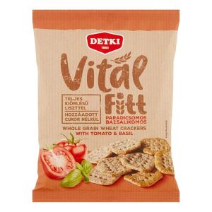 Keksz DETKI VitálFitt paradicsomos-bazsalikomos teljes kiőrlésű 100g 122973815 - Keksz