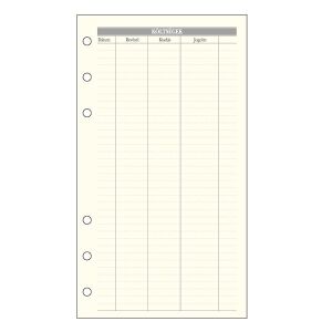 Saturnus L365 költségtervező betétlap, sárga papír, 2025 - Iratfűző kellék