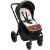 Springos stroller insert in black stroller, deer pattern