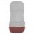 Back view of Springos stroller insert, gray minky fabric