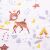 Close-up of Springos stroller insert deer pattern
